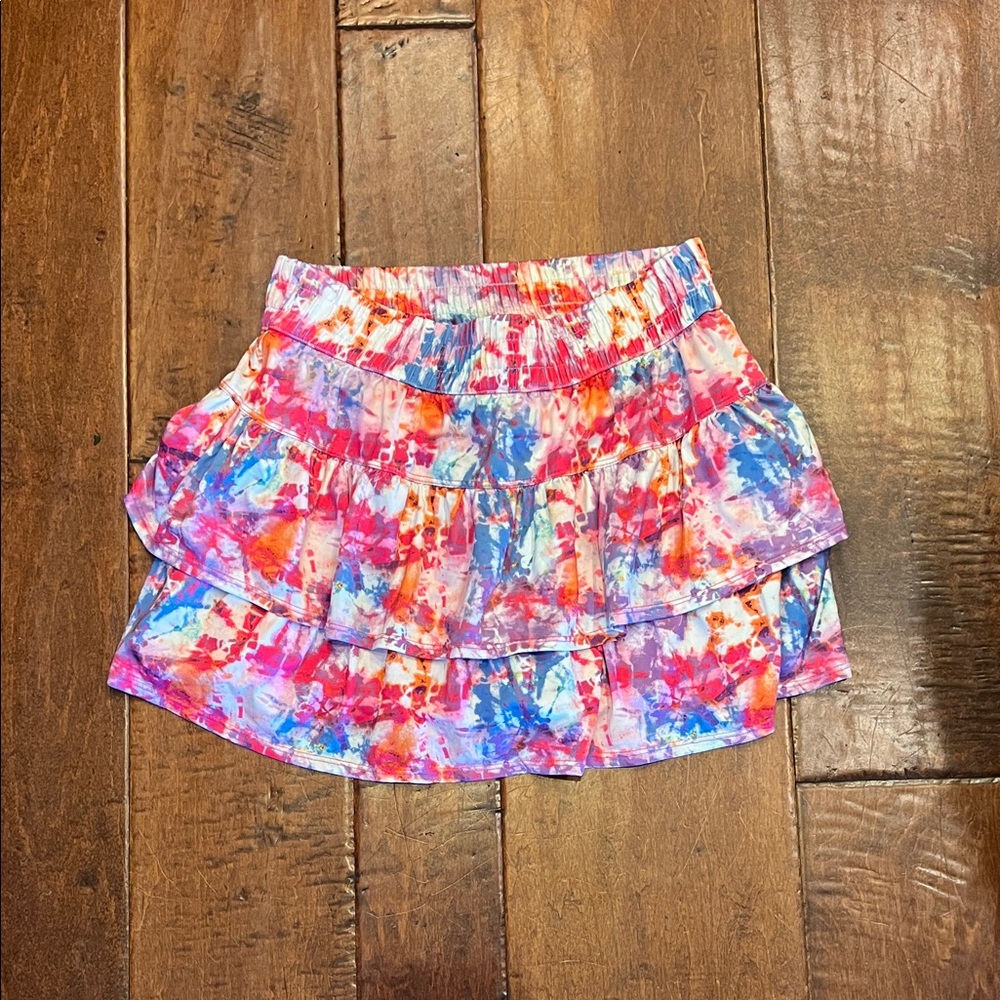 Lucky in Love Colorful Ruffled Mini Skirt
